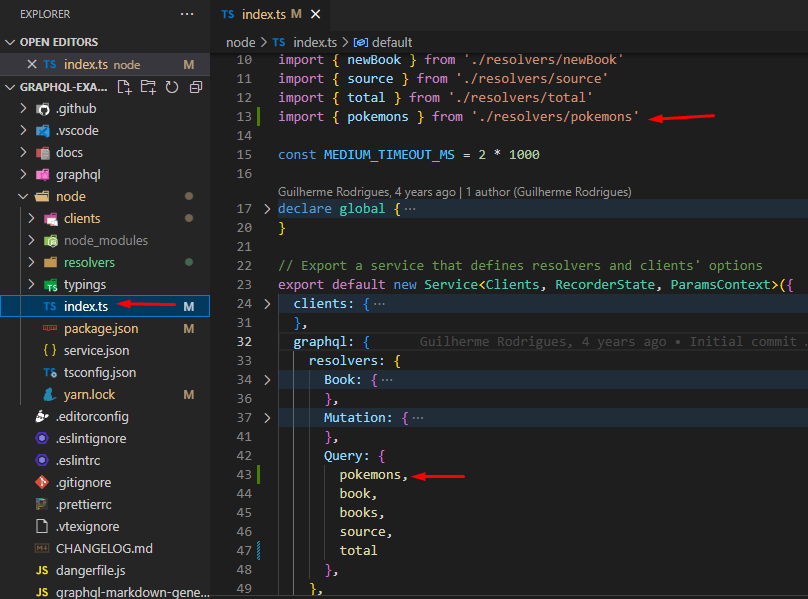 service node index file